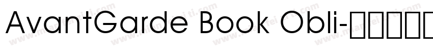 AvantGarde Book Obli字体转换